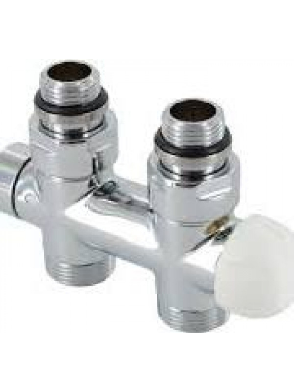 Kit Vanne en H pour Radiateur - POLETTI - v371_chrome_vanne_en_h_poletti_monotube