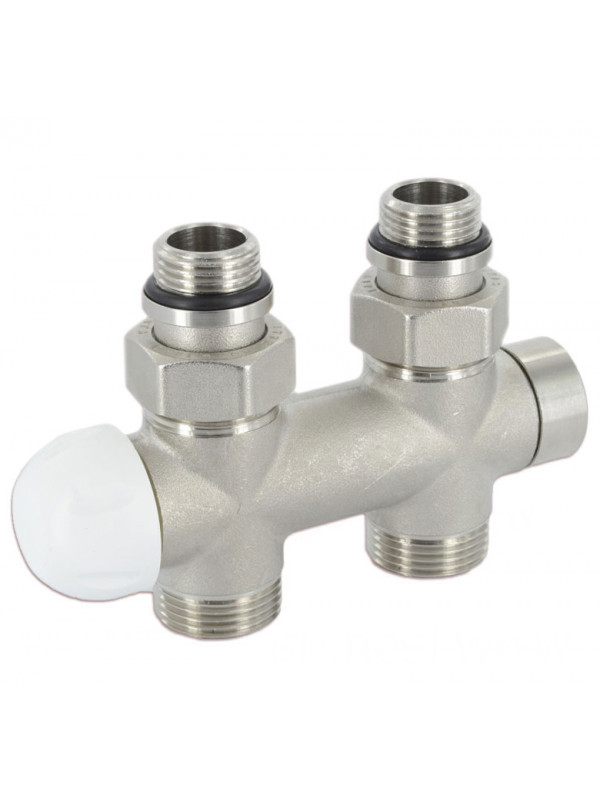 Kit Vanne en H pour Radiateur - POLETTI - v375_nickel_poletti_vanne_en_h