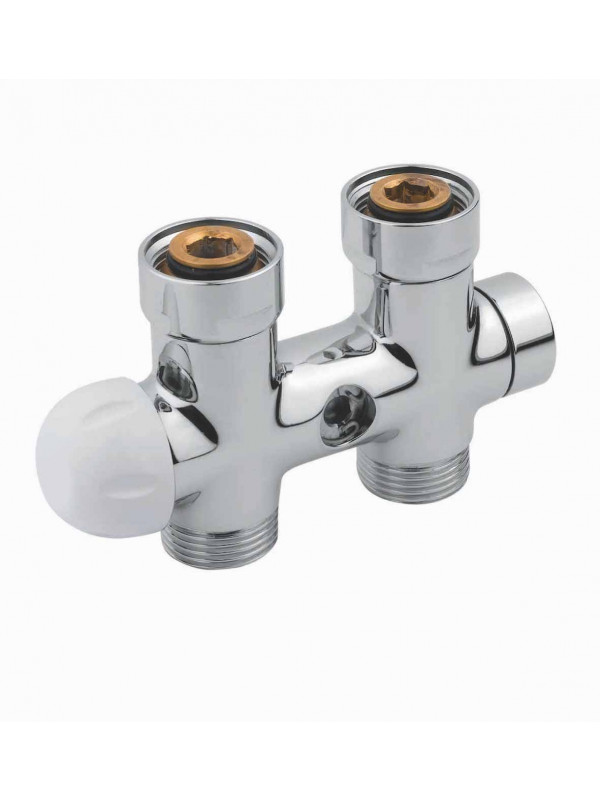 Kit Thermostatique entraxe 50 mm F/M - v377-corps_thermostatique_droit_1