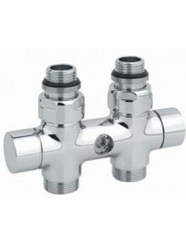 Vanne d'isolement en H MM 1/2" 3/4" Chrome - v485_3
