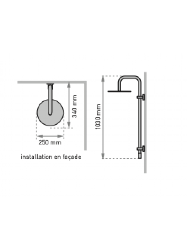 CLASSIC 2 - Combiné de douche à raccorder - ELLE & LUI - VALENTIN - valentin_colonne_douche_classique2_thermostatique