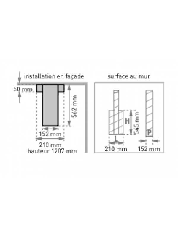 DUNE - Colonne de Douche thermostatique - VALENTIN - valentin_colonne_douche_dune_thermostatique_schema