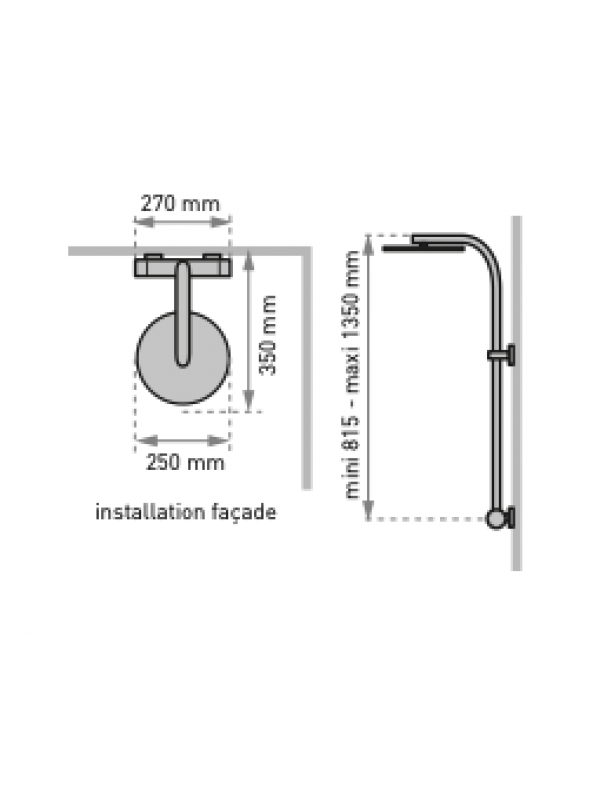ESSENTIALIS 2 - Colonne de douche thermostatique - ELLE & LUI - VALENTIN - valentin_colonne_douche_essentialis2_thermostatique_schema