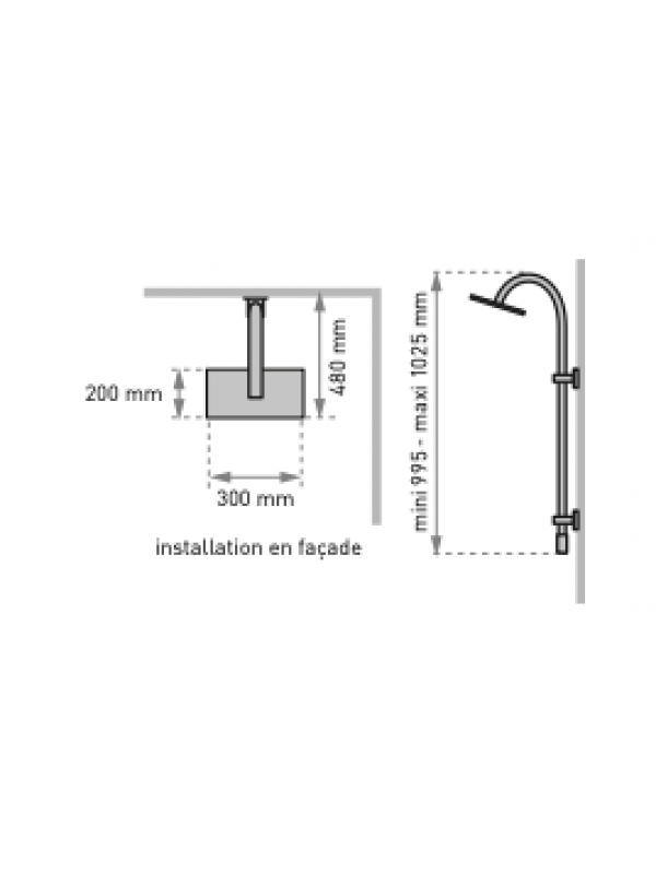 INOUIE - Combiné de douche à raccorder - ELLE & LUI - VALENTIN - valentin_colonne_douche_inouie_thermostatique_schema_2