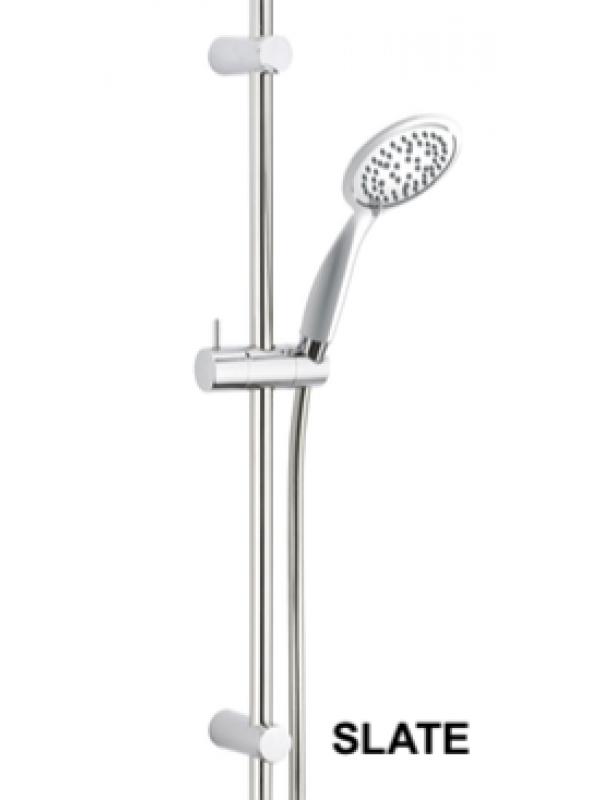 Ensemble de douche avec douchette triple jets - HYDROTHÉRAPIE - VALENTIN - valentin_ensemble_douche-chrome_slate
