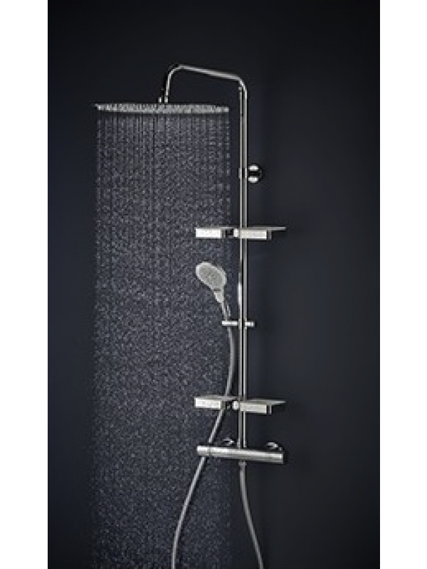 OPIUM - Colonne de douche thermostatique ronde - ELLE & LUI - VALENTIN  - valentin_opium_colonne_de_douche_pomme300_tablette