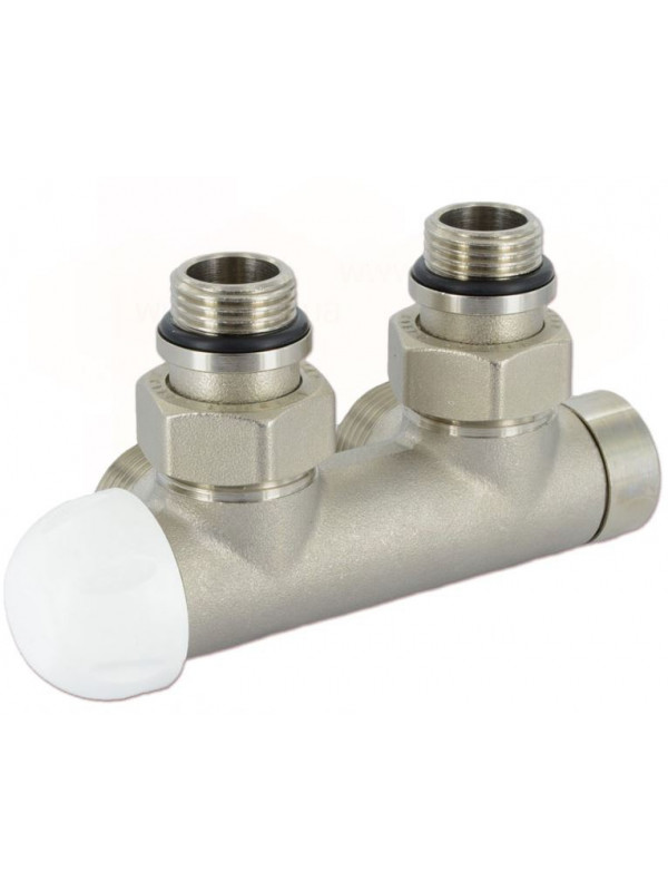 Kit Thermostatique entraxe 50 mm - vanne_en_h_v371_nickel_poletti_1