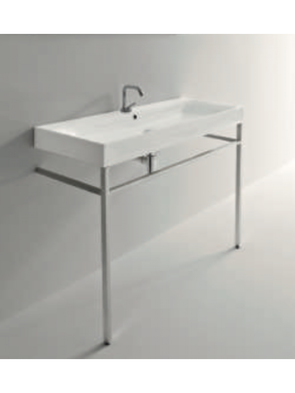 Vasque à poser ou à suspendre CENTO 120 x 45 x 10 percée 2 trous - vasque_percee_2_trous_cento_120x45x10_ondyna