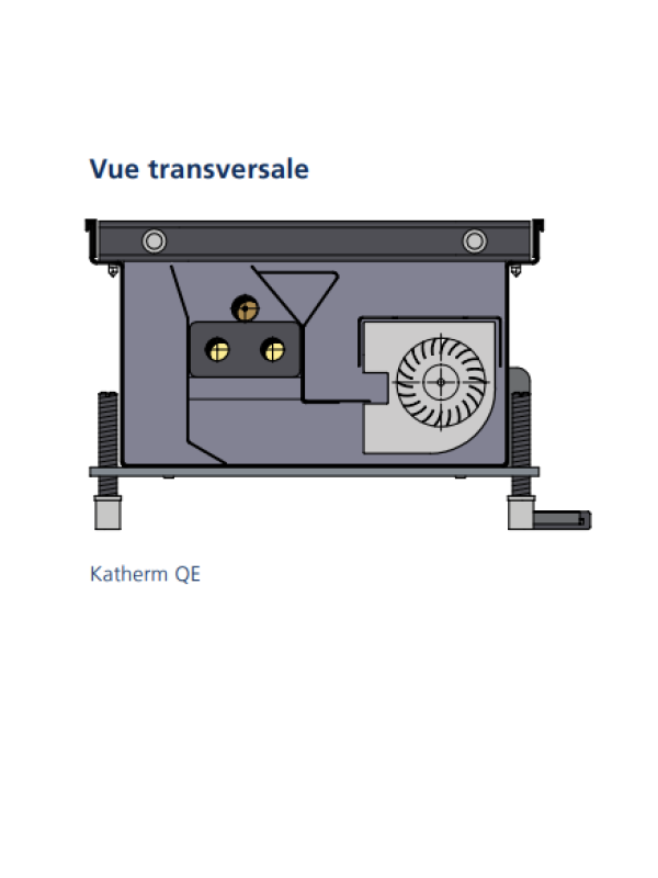 Radiateur électrique caniveau Katherm QE - KAMPMANN - vue_transversal_radiateur_electrique_caniveau