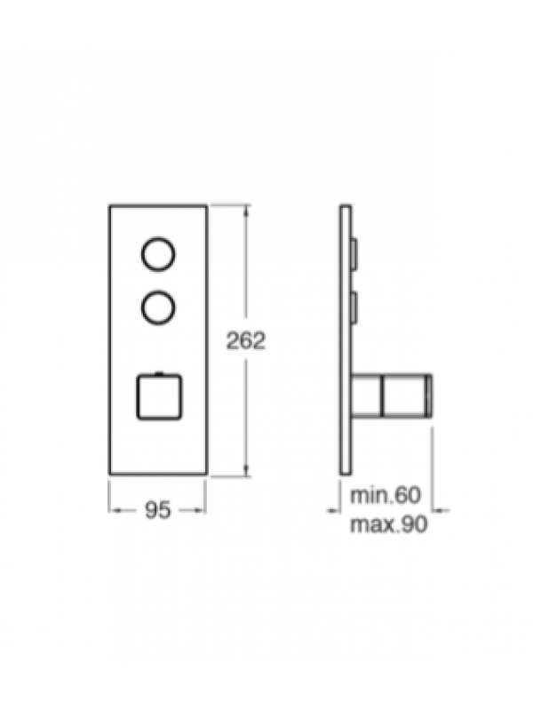 Thermostatique encastré QUADRI THERMO TWIST - xq72251-thermostatique_quadri_ondyna_cyberconfort