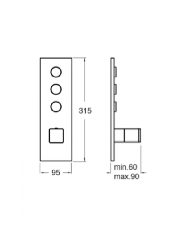 Thermostatique encastré QUADRI THERMO TWIST - xq72351_quadri_thermostatique_ondyna_cyberconfort_sch_ma