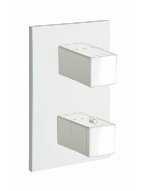FAÇADE QUADRI 3 SORTIES THERMOSTATIQUE BLANC MAT - xq85224_1