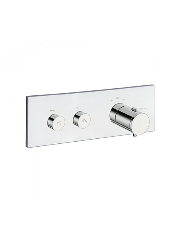 FAÇADE TRIVERDE THERMO TWIST 2 OU 3 VOIES - xt71251_thermostatique_douche_truverde_2_sortie_horizontale_ondyne_cyberconfort_1_2