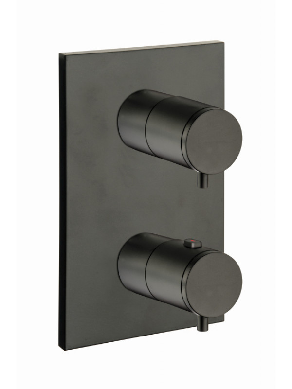 PACK ENCASTRE NOIR MAT DOUCHE THERMOSTATIQUE TRIVERDE CLASSIQUE - xt85213_1_1