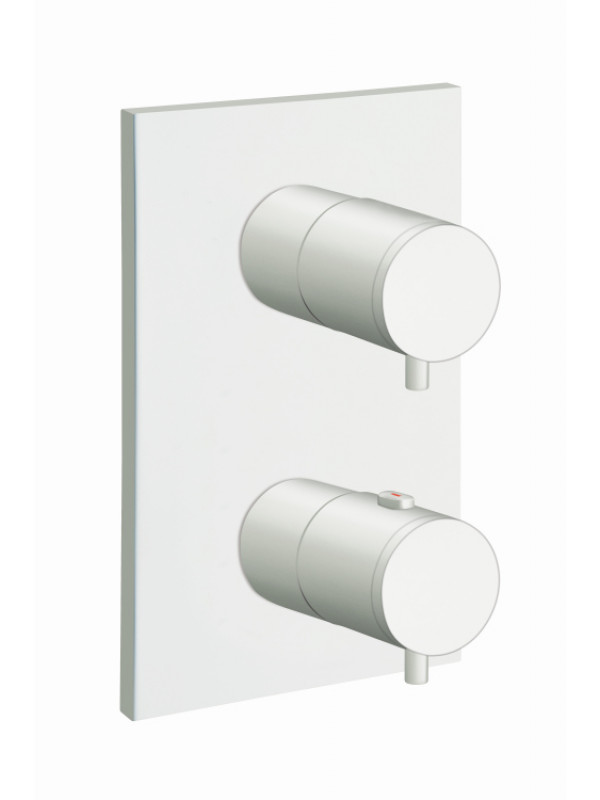 FAÇADE 2 SORTIES BLANC MAT THERMOSTATIQUE  TRIVERDE   - xt85224