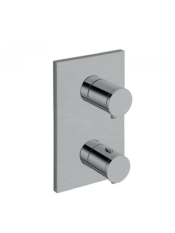 FAÇADE 2 SORTIES METAL BROSSÉ THERMOSTATIQUE TRIVERDE  - xt85277