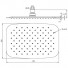 Tête de douche rectangulaire Laiton 300 à 550 mm - PAINI