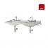 LAVABO DOUBLE CERAMIQUE WALDORF 1500 mm PERÇAGE 1 TROU