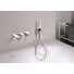 FACADE CHROME QUADRI 2 SORTIES MITIGEUR BAIN DOUCHE  MURAL ENCASTRE 