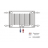PIANO CENTRIC Face lisse Hauteur 400 mm