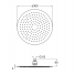 POMME DE DOUCHE SANDWICH RONDE INOX BROSSE 300 MM ANTICALCAIRE