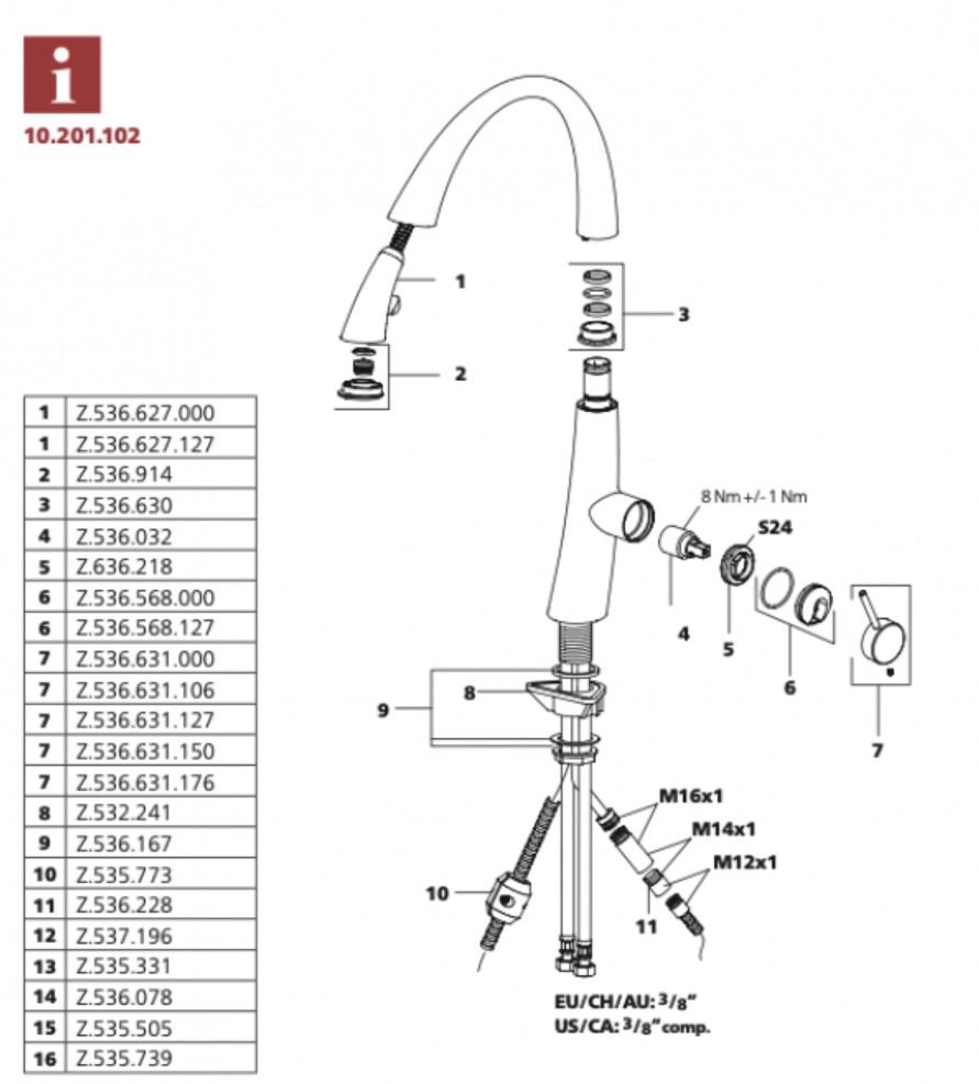 robinet douchette KWC Zoe