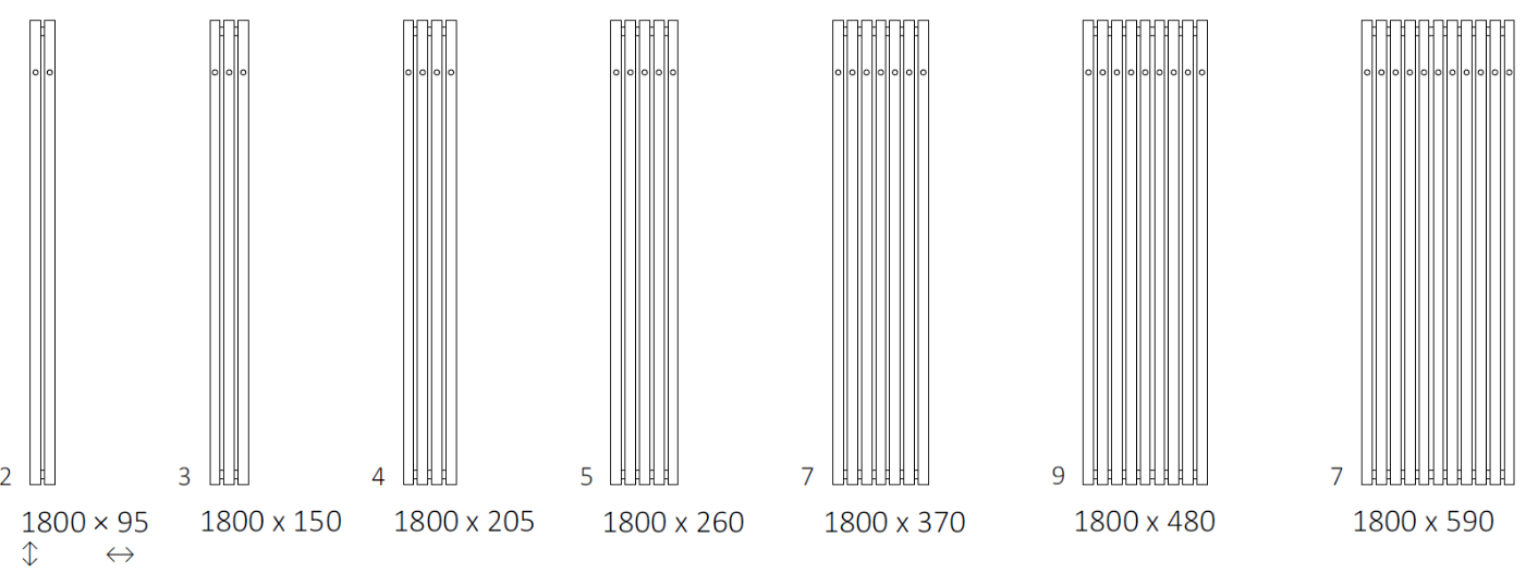 Taille radiateur porte manteau rolo